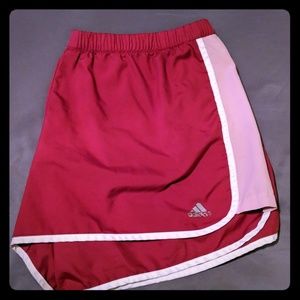 Red Adidas shorts